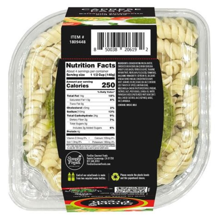 10 Pasta Salad Nutrition Facts