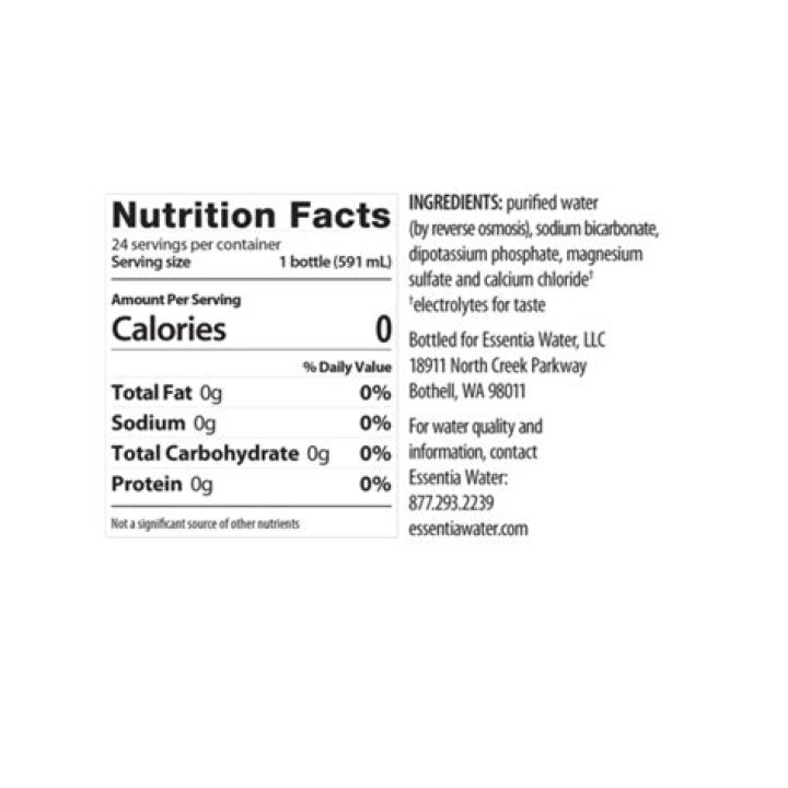 11 Essentia Water Nutrition Facts