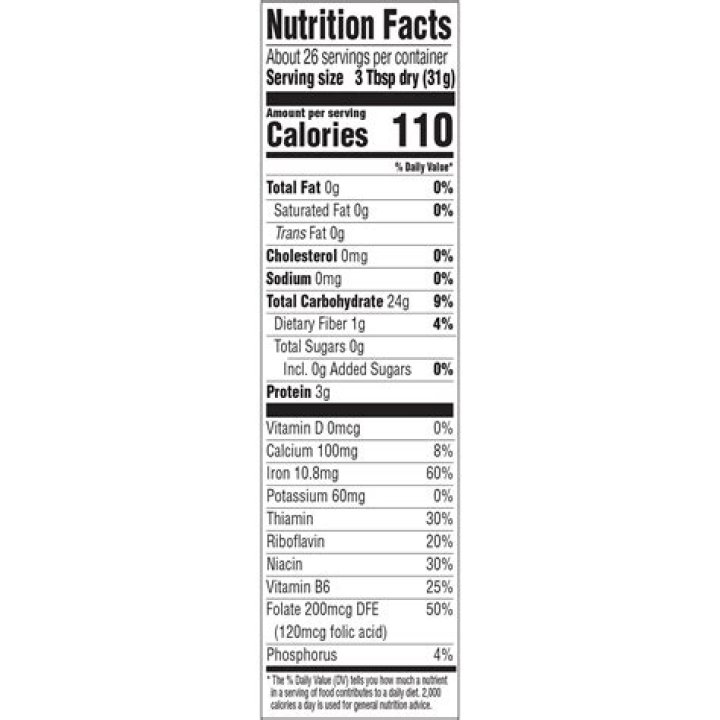 20 Coco Wheats Nutrition Facts