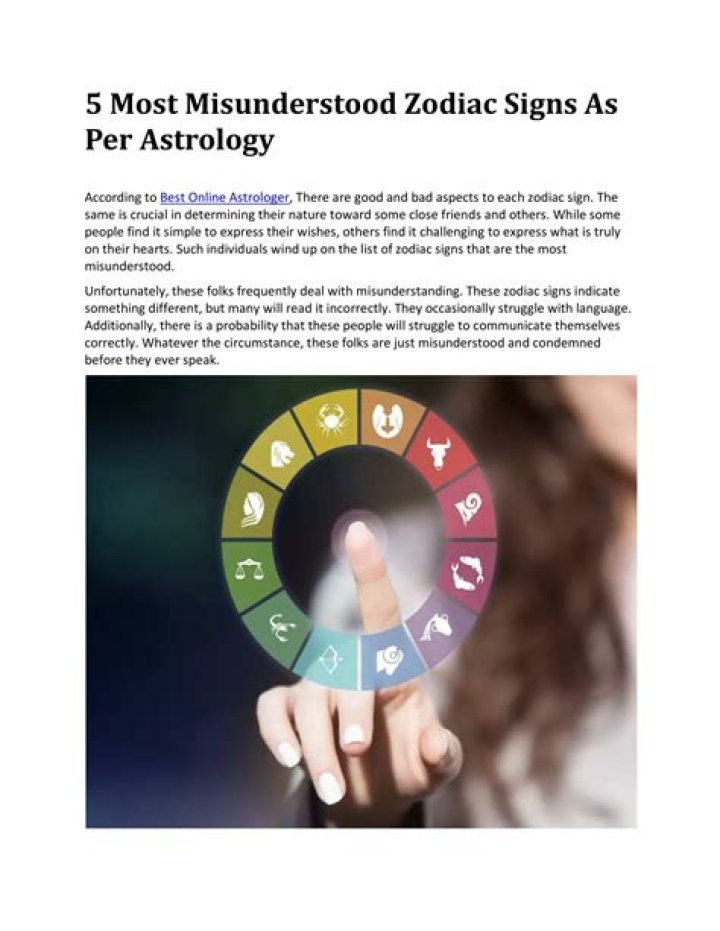 5 Most Misunderstood Zodiac Signs