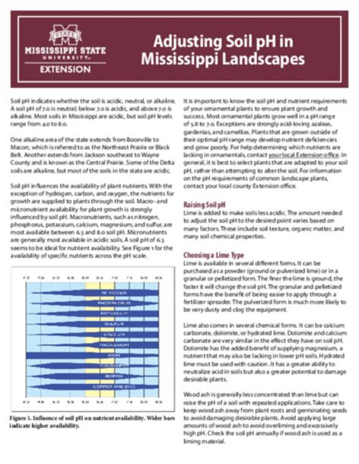 Adjusting Soil pH in Mississippi Landscapes