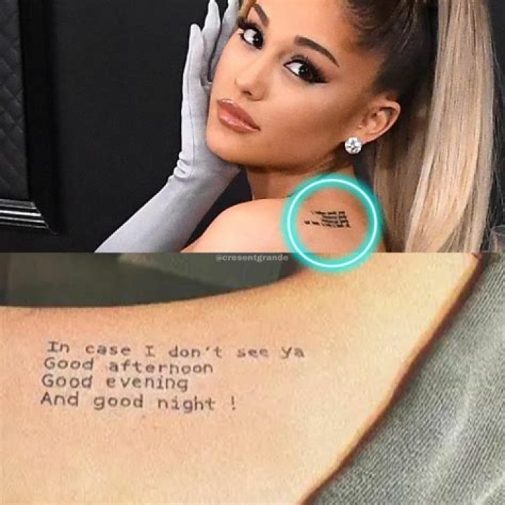 Ariana Grande's Tattoos & Meanings