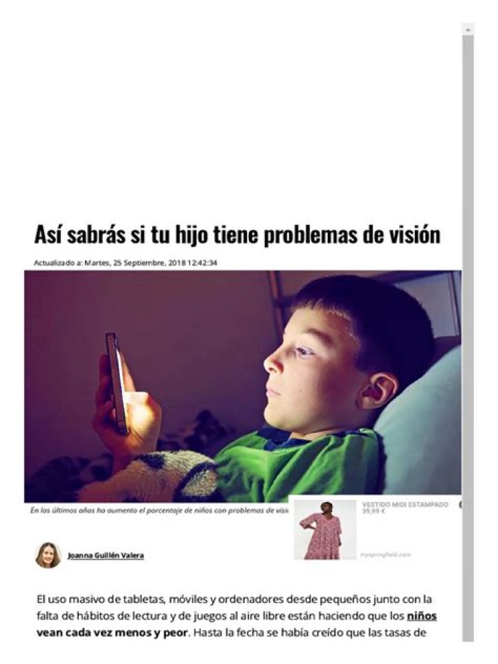 Así sabrás si tu hijo tiene problemas de visión