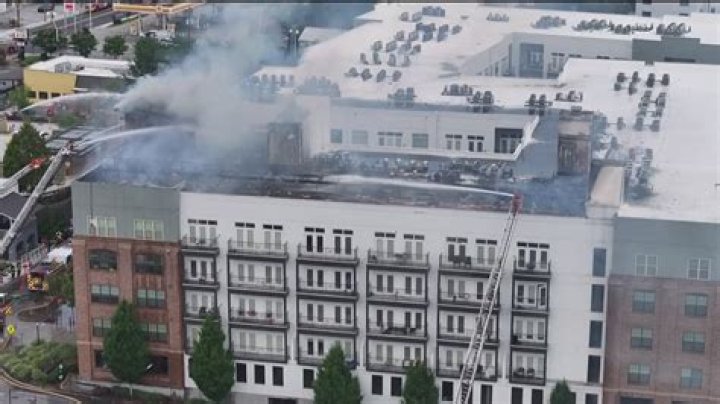 Atlanta apartment building on fire