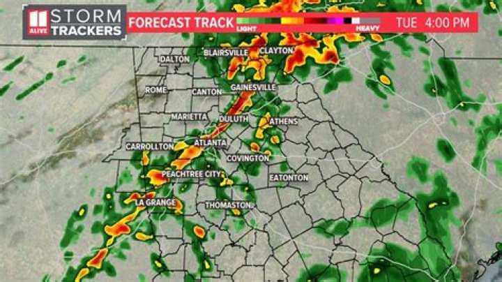 Atlanta weather hourly rain on Tuesday Nov. 21