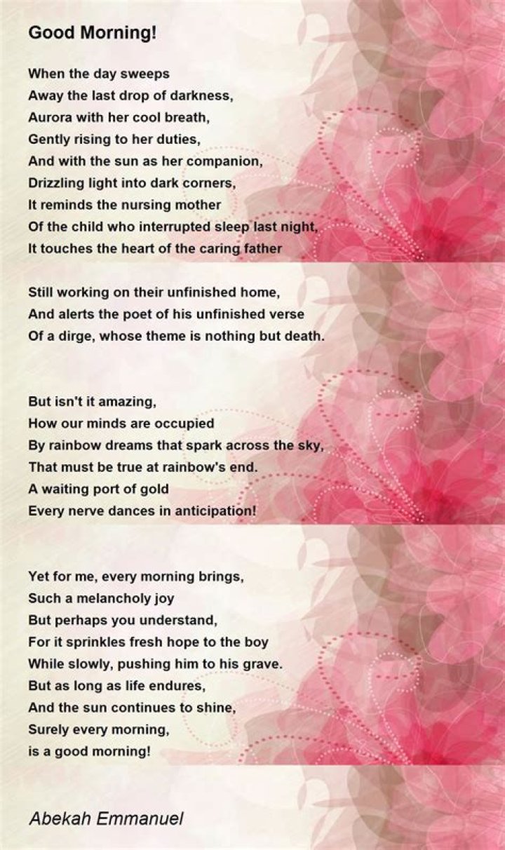 Awakening With Whimsy: The Magic Of Good Morning Poems