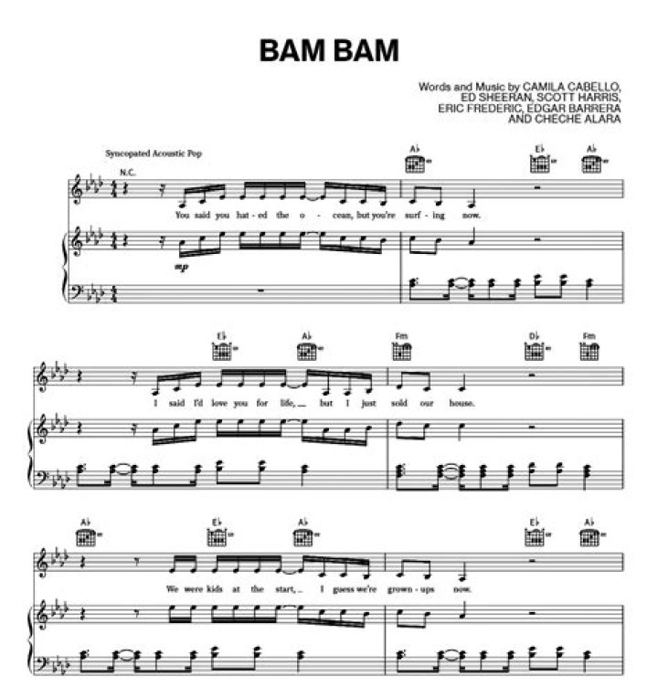 “Bam Bam” by Camila Cabello (ft. Ed Sheeran)