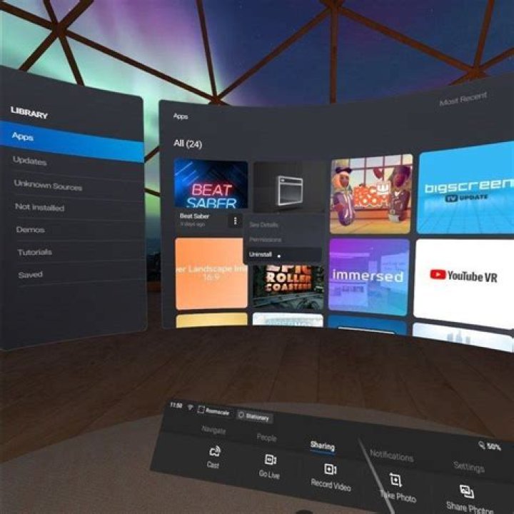 Can I delete things from my Oculus Quest library?