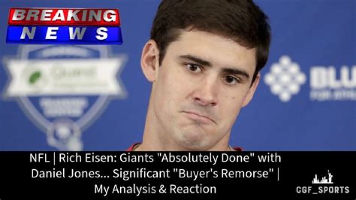 Eisen: Giants Are 'Absolutely Done' with Daniel Jones, Have 'Buyer's Remorse' | News, Scores, Highlights, Stats, and Rumors