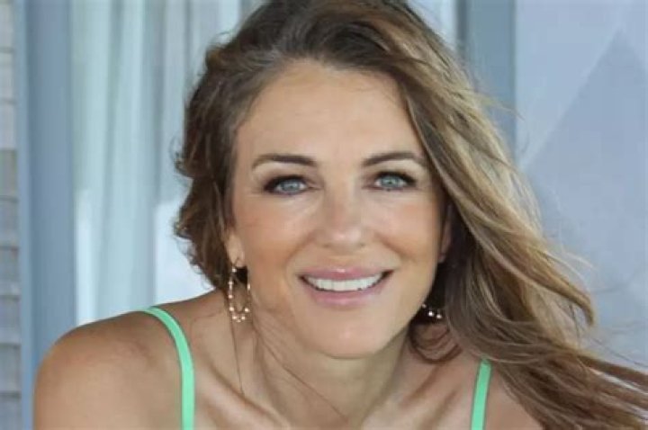 Elizabeth Hurley, 57, stuns in peach two-piece bikini