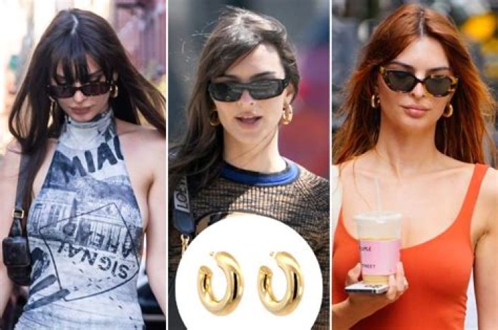 Emily Ratajkowski Keeps Wearing Jordan Road Hoop Earrings