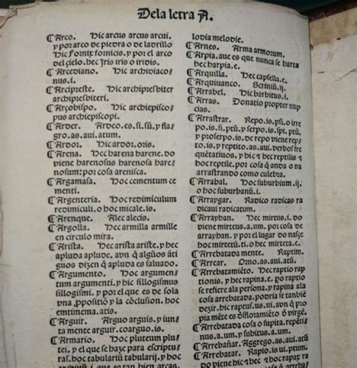 Encuentran el primer diccionario de castellano de la historia