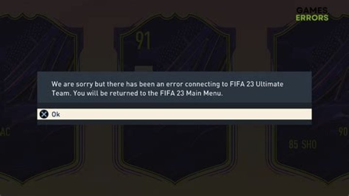 Error Connecting to Fifa 23 Ultimate Team