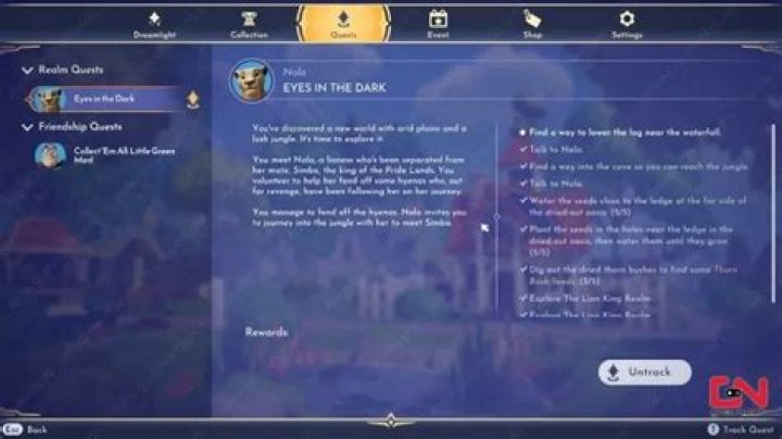 Find a Way to Lower Log Near Waterfall Disney Dreamlight Valley