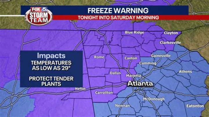 Freeze warning in Georgia | Latest update