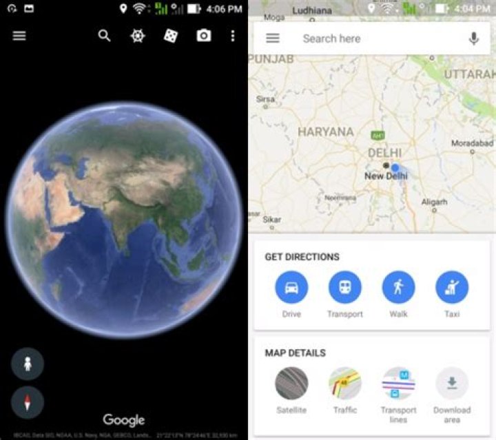 Google Maps and Google Earth: What's the difference?