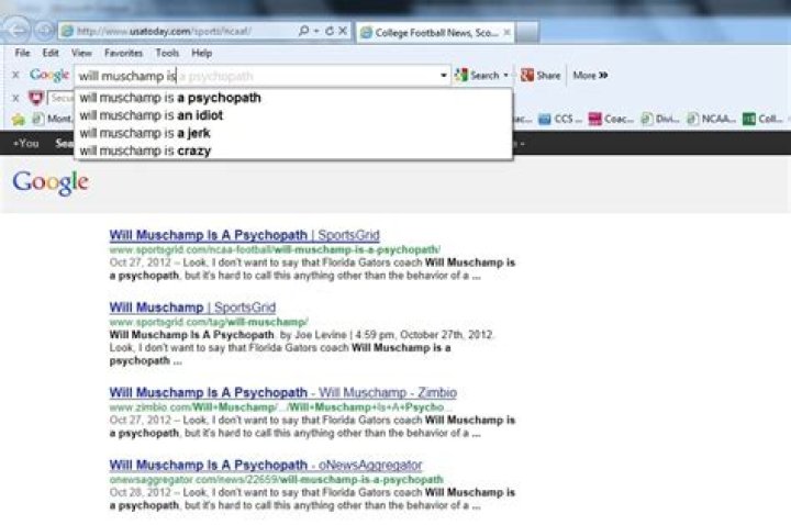 Google Search Suggestions for College Football's Biggest Personalities | News, Scores, Highlights, Stats, and Rumors