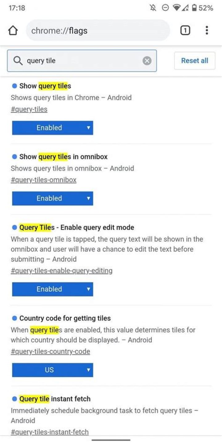 Google tests 'query tiles' for Chrome on mobile