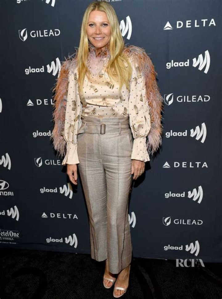 Gwyneth Paltrow Feathers at the GLAAD Media Awards