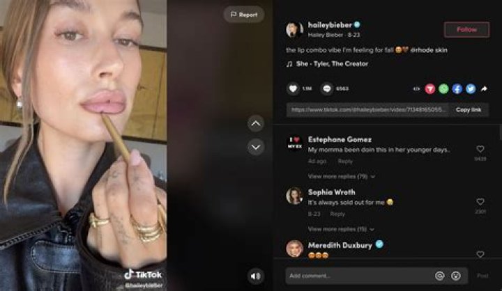 Hailey Bieber's TikTok-Viral Lip Combo Is Great for Fall