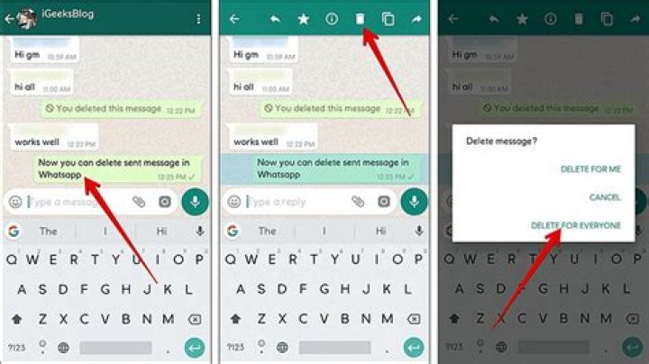 How can we delete the message?