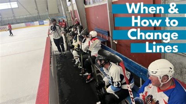 How do hockey players know when to change lines?