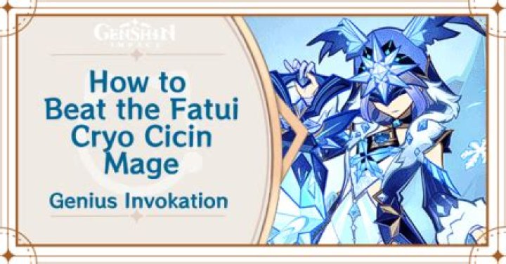 How do you beat Cryo cicin mage?