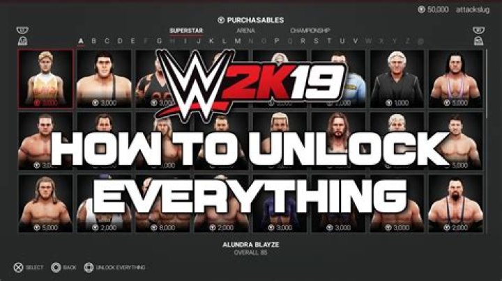How do you unlock everything in WWE 2K19 PS4?