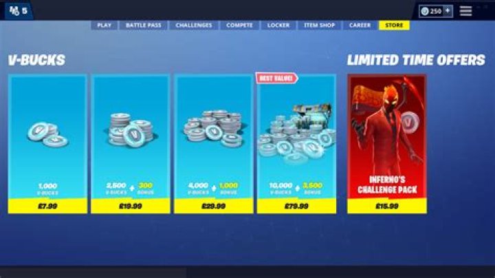 How much is 950 V bucks?