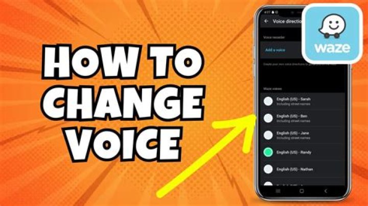 How to change the voice in the Waze app