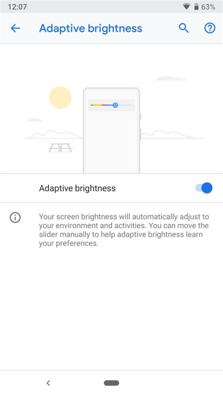 How to disable Adaptive Brightness in Android Pie