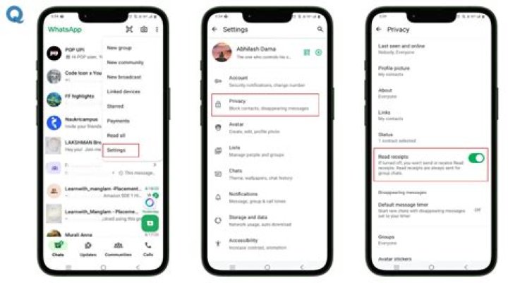 How to disable read receipts in WhatsApp for Android