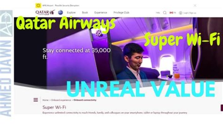 How To Purchase Qatar Airways Super Wifi