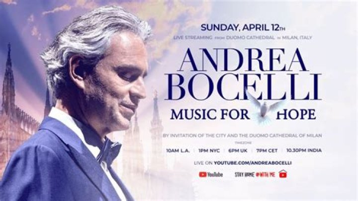 How to watch Andrea Bocelli: Music for Hope Easter concert online