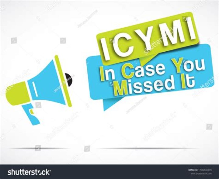 In Case You Missed It!