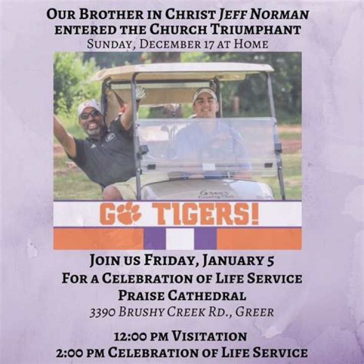	jeff norman greer sc and Delve into the legacy of Jeff Norman from Greer SC through his obituary	