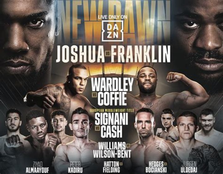 Joshua vs Franklin fight card