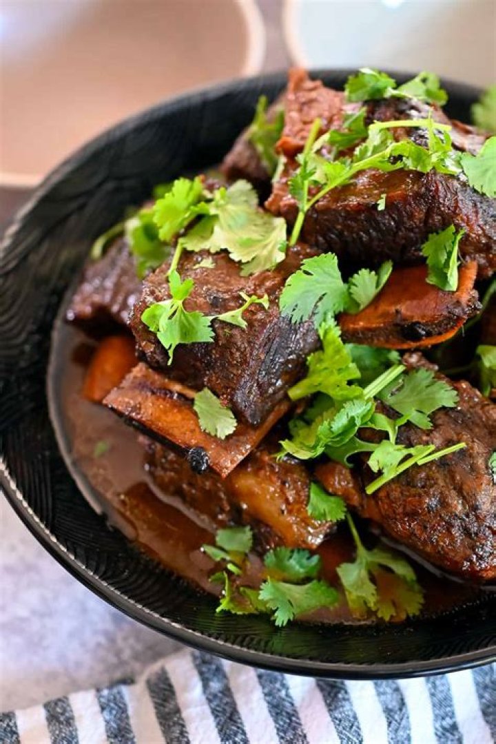 Korean-Style Braised Short Ribs with Cucumber Salad and Rice | Recipe