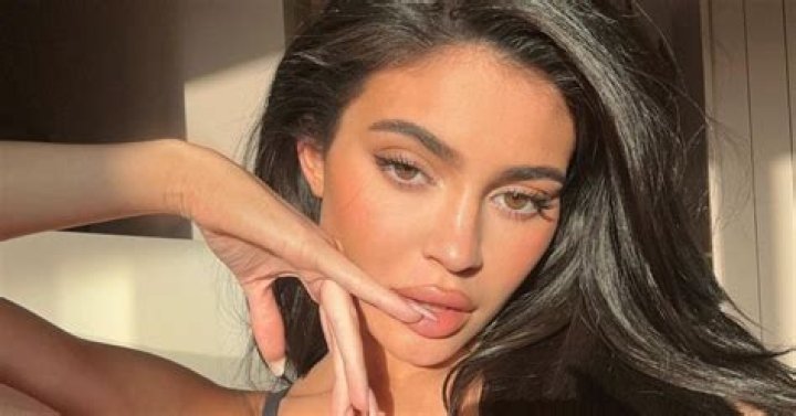 Kylie Jenner Posed in a Gold Bikini During Golden Hour