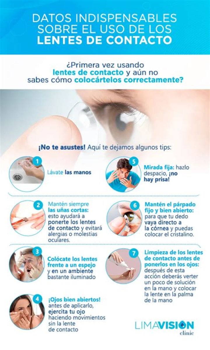 Lente de contacto pegado al ojo