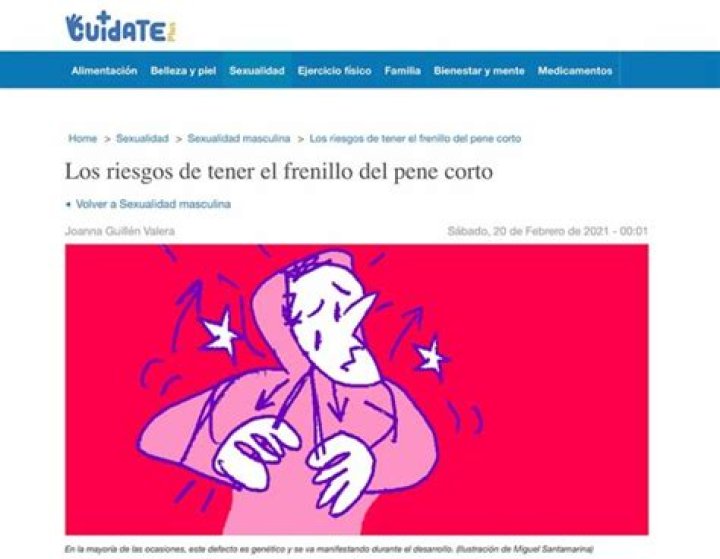 Los riesgos de tener el frenillo del pene corto