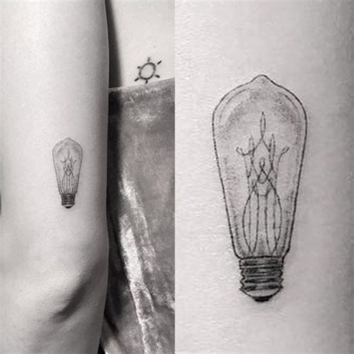 Lucy Hale Light Bulb Upper Arm Tattoo