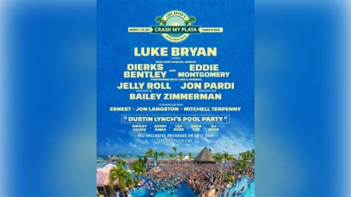 Luke Bryan Hosting Four-Day Crash My Playa Concert in Mexico