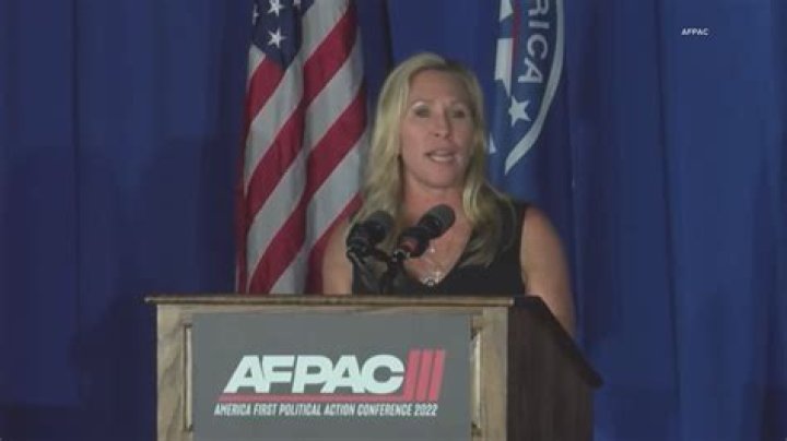 Marjorie Taylor Greene speaks at FL white nationalist conference