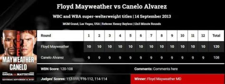 Mayweather vs. Canelo Scorecard: Breaking Down Each Judge's Decision | News, Scores, Highlights, Stats, and Rumors