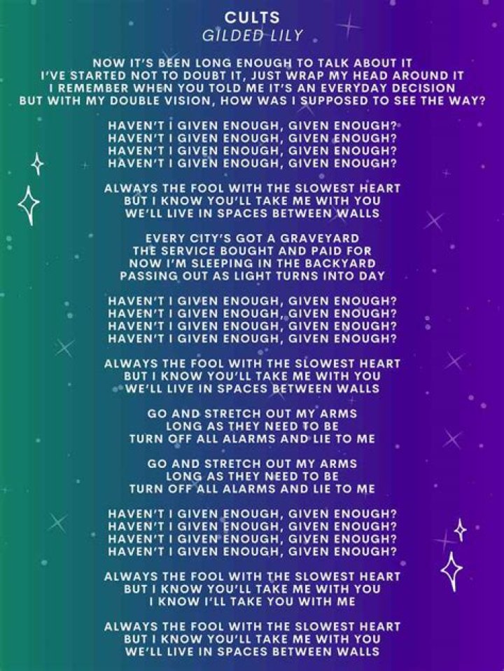 Meaning of Gilded Lily by Cults