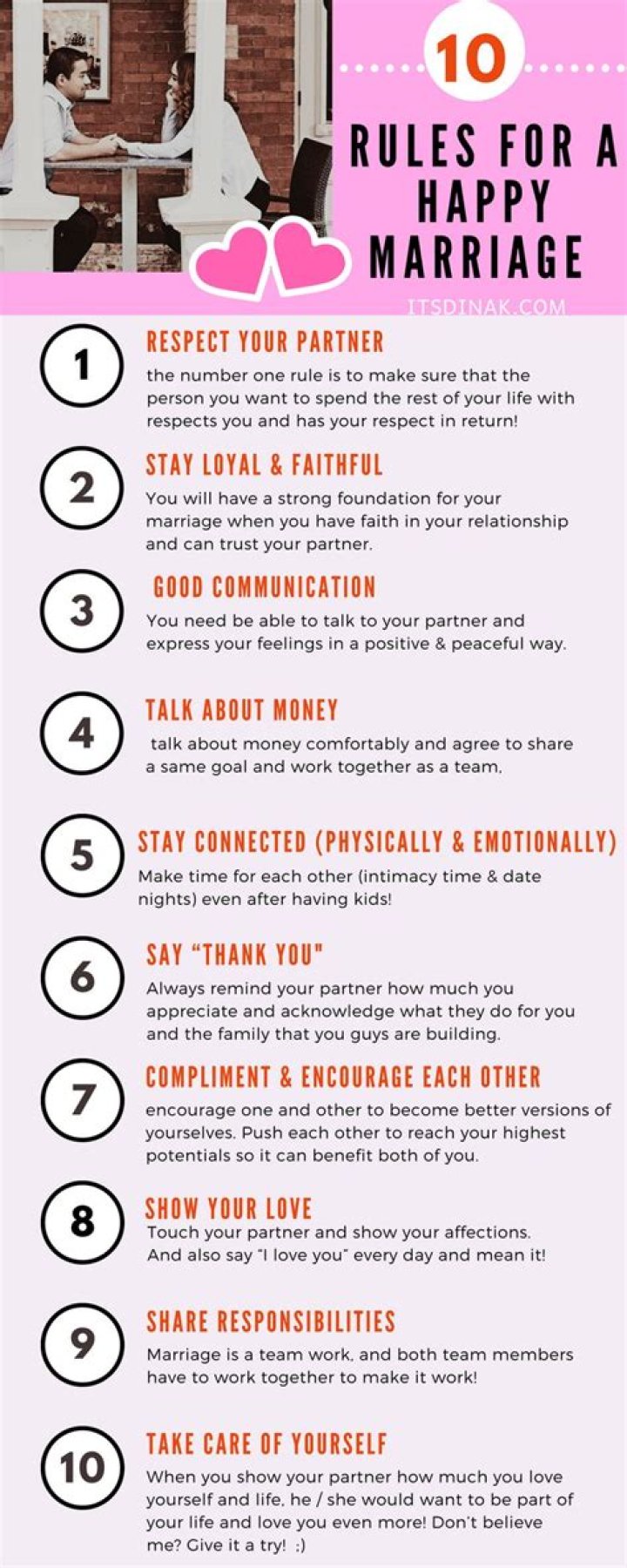 My 12 rules for a long, successful marriage