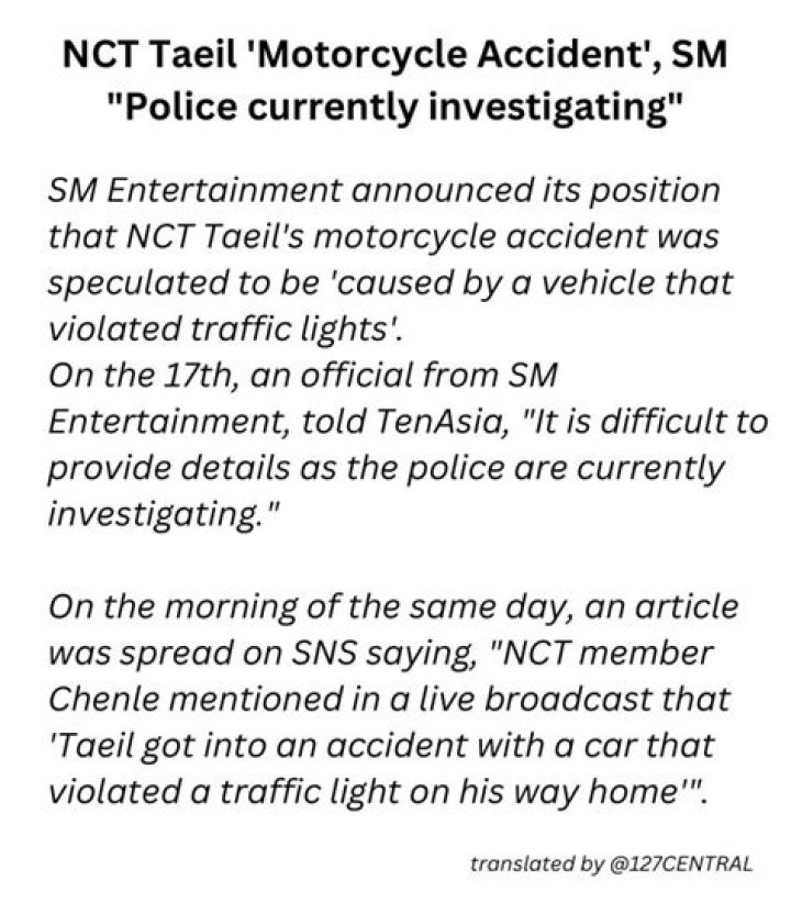 NCT Taeil Draws Mixed Reactions After Motorcycle Accident: 'It's a nuisance to other members'