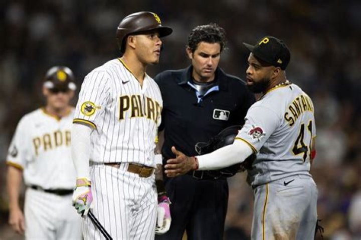 Padres' Manny Machado gets hit terribly, Perdomo gets bashed hard after being ruled an intentional hit