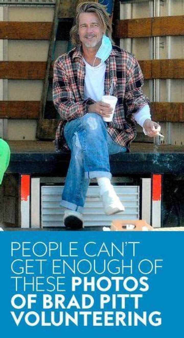People Can't Get Enough of Brad Pitt Volunteering Photos